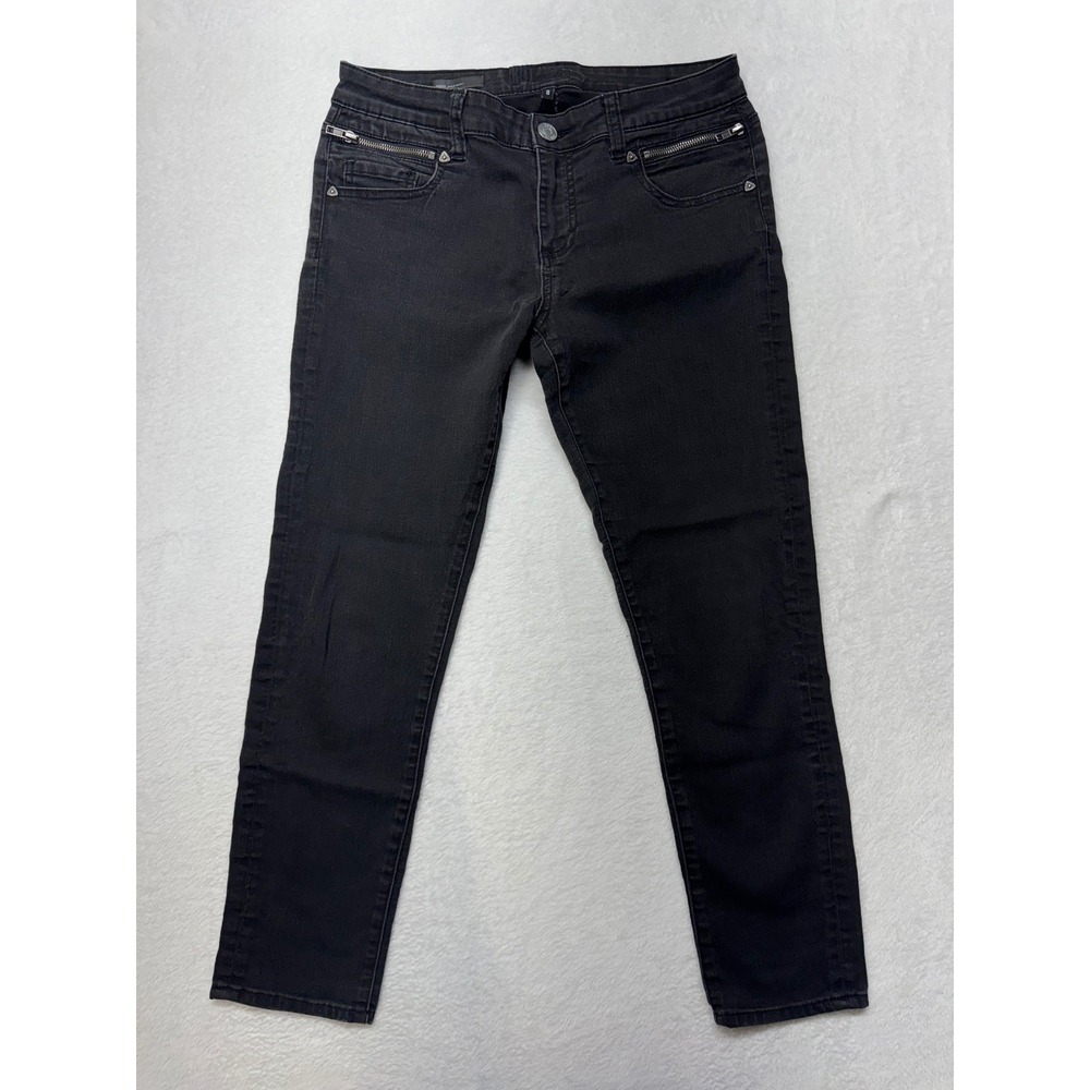 Kut from the Kloth Black Skinny Jeans Zipper Detail KP1059MA1R Womens Size 8